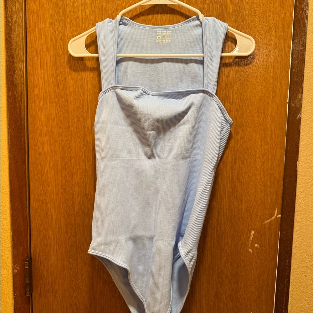 1 Light Blue + 1 Black Women's Bodysuit